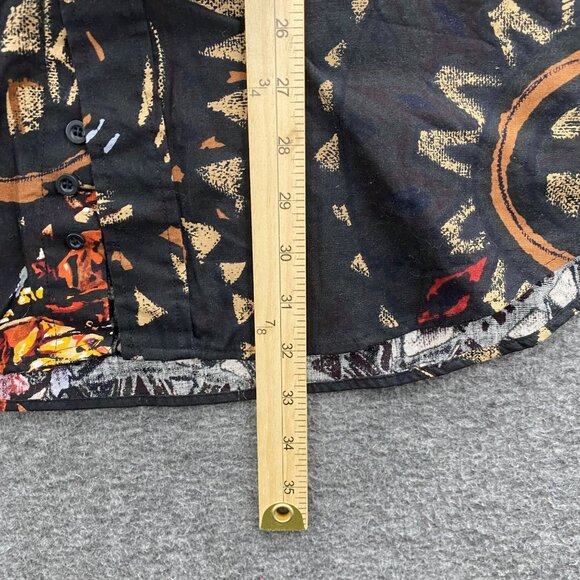 Vintage Lone Roo Roper Button Down Shirt Mens Aztec Native Print Mens XL USA AOP - Picture 8 of 9